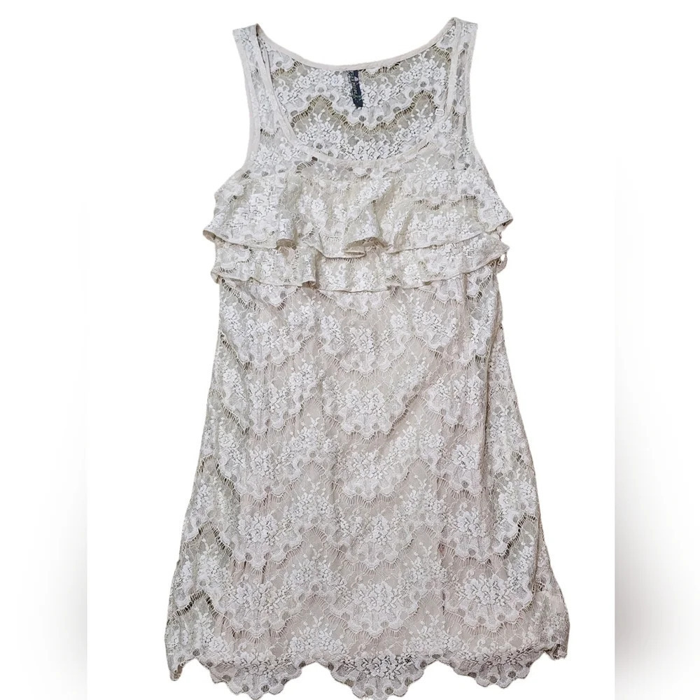 Free people Ivory Lace Mini Dress - Picture 5 of 6
